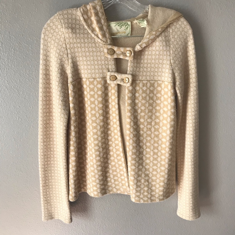 Sparrow Anthropologie Hooded Sweater Small